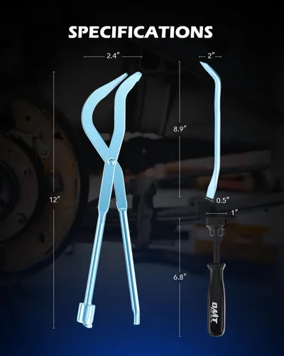 Vista 3 de Kit de herramientas de freno de tambor de Orion Motor Tech, juego de 3 piezas para ajuste de freno de tambor con herramienta compresora de resorte
