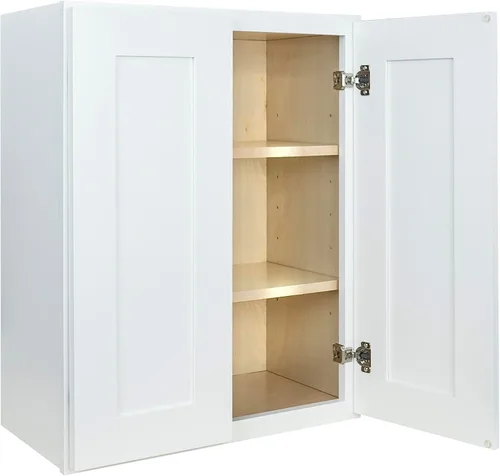 Hollywood Fabiani Design Armario de cocina de pared de 24 pulgadas de ancho x 12 pulgadas de profundidad x 30 pulgadas de alto, color blanco, listo