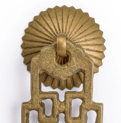 Vista 5 de Hardware Philosophy Ancient Throne - Tiradores de latón de 3.5 pulgadas, juego de 2, arquitectónico, diseño de interiores, herrajes