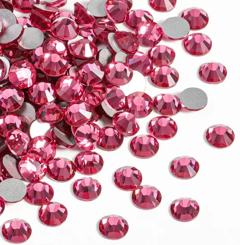 Vista 30 de Beadsland 2880 piezas de diamantes de imitación con parte posterior plana, gemas redondas de cristal para decoración de uñas y manualidades