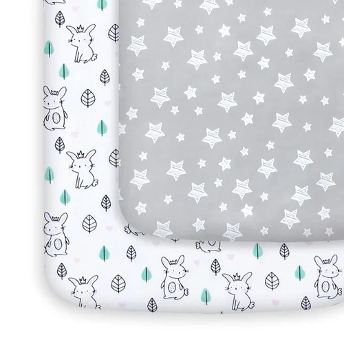 Vista 14 de Pack and Play Sheets - Juego de 2 sábanas para cuna, sábana bajera elástica para cuna, compatible con Graco Pack n Play, material suave y Dinosaurio