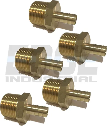 Vista 4 de Manguera de 1/2" ID a 1" macho NPT MNPT recto latón combustible de montaje de aire/agua/aceite/gas/WOG (cantidad 1)