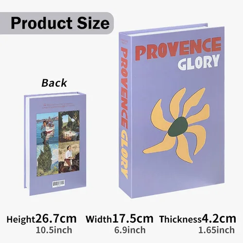 Vista 3 de Paquete de libros decorativos de moda para mesa de café, decoración inspirada en libros de estilo centro turístico de viaje, libros falsos plegables