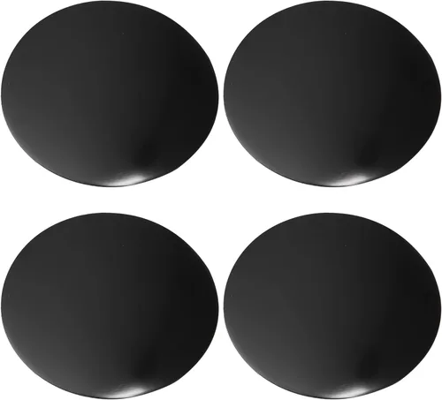 Vista 6 de X AUTOHAUX Tapacubos centrales de rueda de automóvil de 1.969 in, color negro, 4