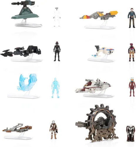 Vista 3 de Star Wars Micro Galaxy Squadron TIE Striker Mystery Bundle - Vehículos de 3 y 2.5 pulgadas con accesorios (exclusivo de Yaxa)