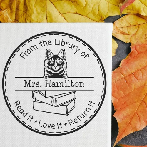 Vista 41 de Customized Return My Book Embosser with Don Sphynx Cat Design - Custom Please Return Book Embossed Stamp for Avid Readers and Book Lovers