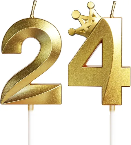 Vista 17 de Velas de cumpleaños número 10 para pastel, velas de oro rosa número 10 con corona, diseño 3D, decoración de pastel de cumpleaños para niñas