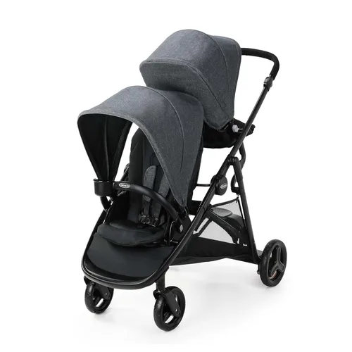 Vista 9 de Graco Ready2Grow LX 2.0 - Cochecito doble con opciones de asiento de banco y plataforma de pie, Clark