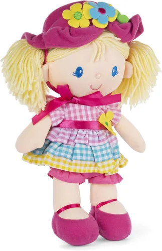 Vista 2 de GUND Muñeca de peluche April Springtime Dolly de 13 pulgadas con gorro extraíble y vestido
