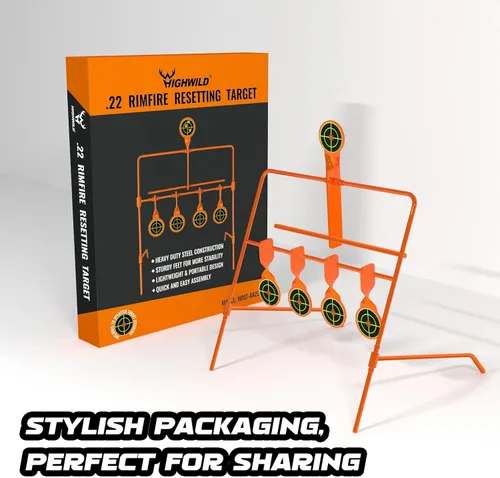 Vista 9 de Highwild Objetivo de Reinicio, Clasificado para .22 Rimfire - Tamaño Grande y Objetivos de Tiro de 2.5 Pulgadas Perro de las Praderas de Acero
