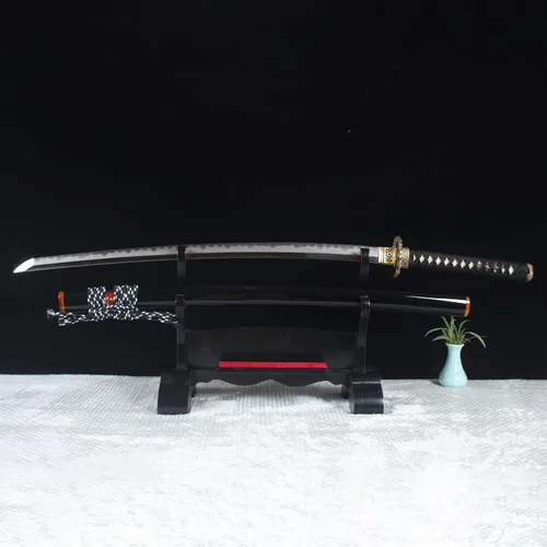 Katanas japonesas de tres clips de acero, espadas japonesas reales hechas a mano, espadas catana funcionales de 41 pulgadas