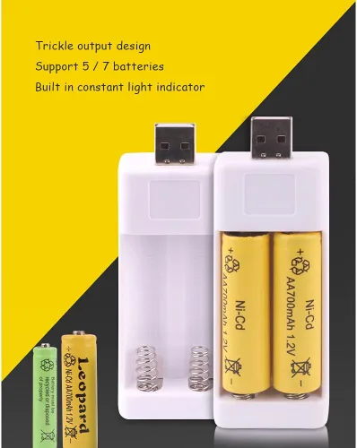 Vista 4 de SaiDian 2 unids AA AAA cargador de batería USB rápido 2ranuras cargador para 1.2 V batería recargable