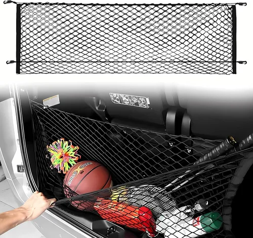 Vista 7 de Red de carga con gancho de poliéster negro para 2015-2025 Nissan Murano SUV Trunk