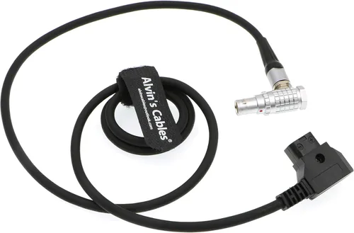 Vista 5 de Alvin's Cables RED Komodo-X Cable de alimentación para RED DSMC2 Epic Scarlet D-Tap a 6 pines hembra ángulo recto cable para DJI Ronin 4D 1M/39.4