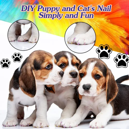 Vista 9 de Bolígrafos de esmalte de uñas para perro, 15 colores, juego de esmaltes de uñas para mascotas, secado rápido, seguro para mascotas, esmalte de uñas