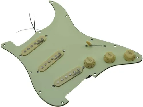 Vista 12 de Dopro Golpeador de guitarra cargado con pastillas Wilkinson precableado ST Pickguard para USA/México FD Strat Stratocaster Aged Pearl