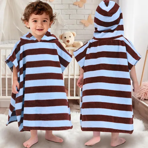 Toallas de baño para niños pequeños con capucha, de gran tamaño (2-4 años, 22 x 22 pulgadas), hechas de 100% algodón suave, toalla absorbente con