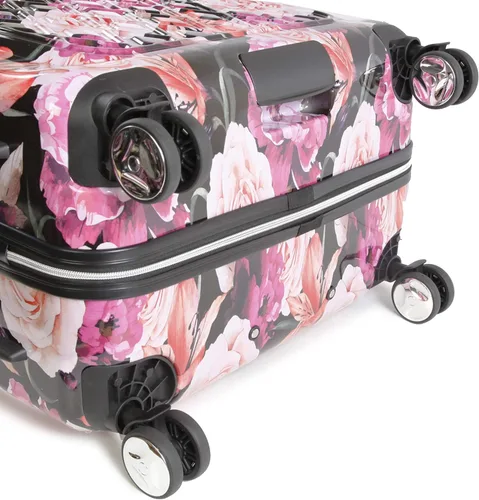 Vista 8 de Bebe Marie 21 Hardside Spinner Equipaje Estampado negro floral BE-PC-7121-BKFP