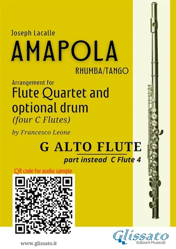 C Alto Flute (instead C flute 4) part of "Amapola" for Flute Quartet TangoRhumba (Amapola - Flute Quartet Book 5)