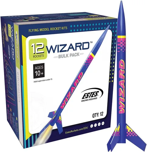 Vista 11 de Estes - Paquete a granel de cohetes modelo volador mago 1754 (paquete de 12) Kit de cohete intermedio Instrucciones paso a paso Kits de educación