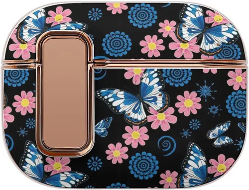 Vista 15 de Headphone Cover Compatible with Airpods Pro 2 Case Pink Floral Unicorn, Plastic, with Lock, Shockproof Protective