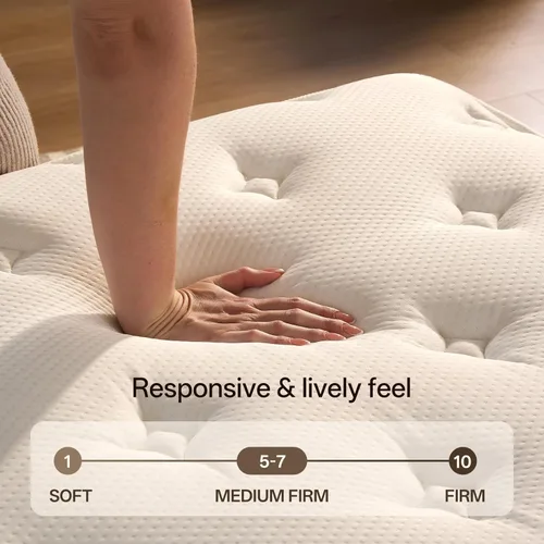 DCOOLAULTRA Full Size Mattress 12 Inch,Medium Plush Hybrid with Memory Foam& Individually Wrapped Pocket Coils for Support,CertiPUR-US