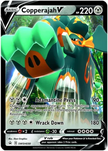 Vista 4 de Pokemon TCG - Copperajah V Box 1 Tarjetas aluminio 4 Booster Packs Tarjetas originales