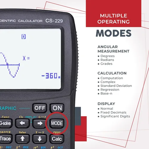 Vista 3 de Calculadora científica CATIGA con funciones gráficas, múltiples modos con interfaz de usuario intuitiva para principiantes y cursos avanzados