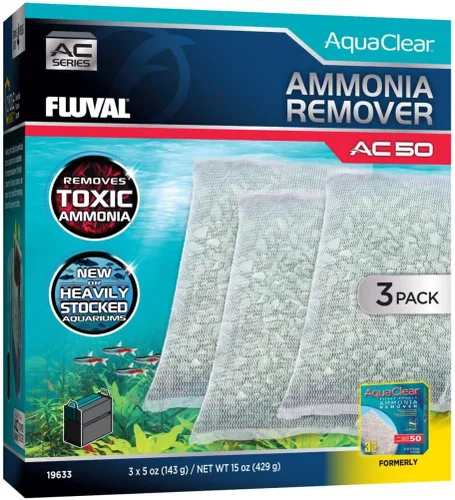 Vista 14 de Aqua Clear AquaClear 20 Insertos para remover amoníaco, medios de repuesto para filtro de acuario, A596