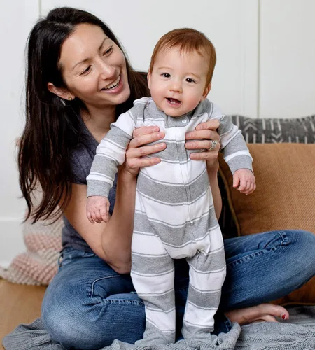 Vista 4 de Burt's Bees Baby - Pijama de una pieza para bebé, niño, para dormir y jugar, algodón 100% orgánico, enterizo de una pieza con cremallera frontal