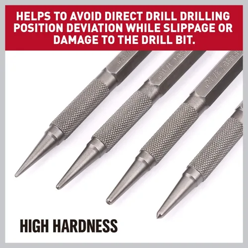 Vista 6 de HORUSDY Juego de punzón y punzón central de 4 piezas