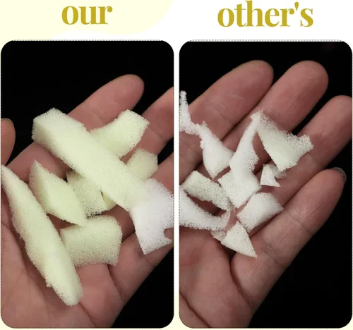 Vista 4 de Frienda Relleno de puf de 40 libras a granel, relleno de espuma viscoelástica, relleno de espuma suave triturada para relleno de puf, almohada