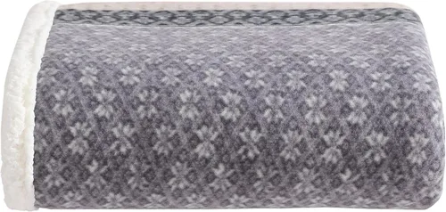Eddie Bauer - Manta de forro polar cepillado con reverso sherpa, decoración suave y acogedora para el hogar para cama o sofá (Acero oscuro Fair