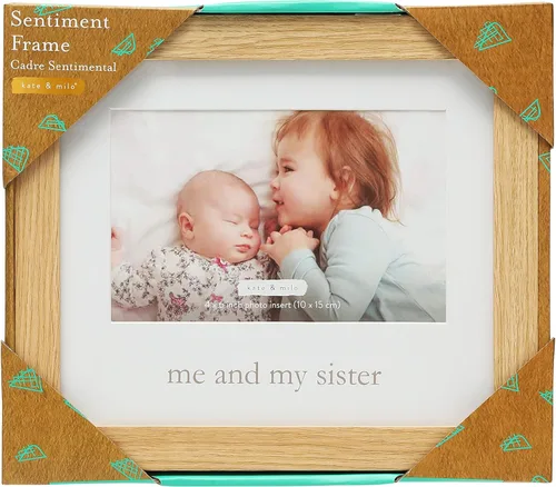 Vista 19 de Kate & Milo Marco de recuerdo para hermanos y hermanos, decoración de habitación del bebé, arte de pared
