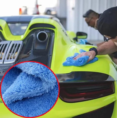 Vista 5 de LZ Toallas de microfibra para automóvil, paño de limpieza de microfibra, toalla de pulido de detalles de lavado de automóvil, toalla de secado