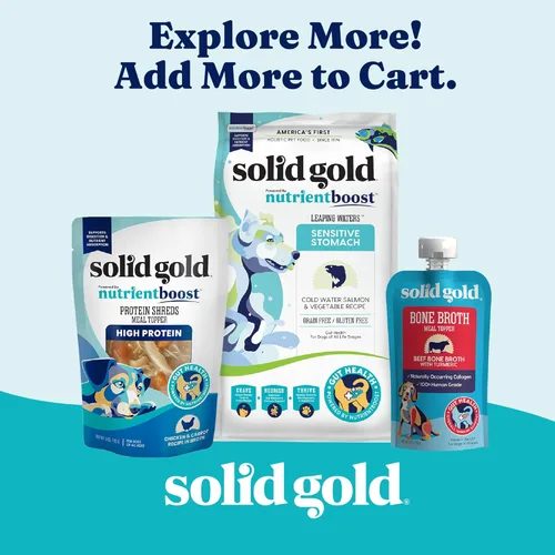 Vista 9 de Solid Gold Complementos de Comida para Perros Secada al Aire para Alimentos Secos – Golosinas saludables para perros con carne de res real
