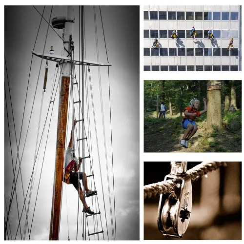 Vista 6 de LordHardware M50 Bloque de Polea Individual de Acero Inoxidable 304, Gancho Giratorio para Grúa de Elevación, Cuerda de 3/8" x Polea de 2