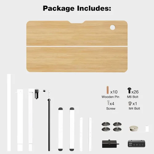 Vista 8 de WOKA Escritorio eléctrico de pie de 48 x 24 pulgadas, escritorio de pie de altura ajustable con controlador de memoria, escritorios ajustables