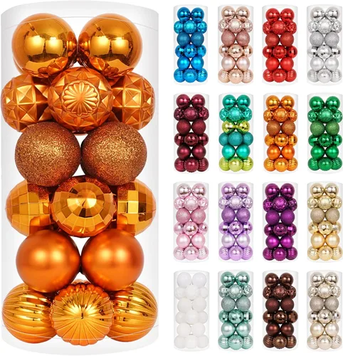 Vista 30 de XmasExp - Bolas de Navidad para colgar (34 unidades, irrompibles)