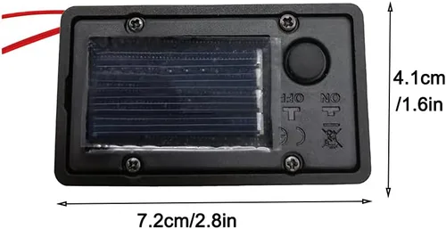 Vista 7 de PXRJE Paquete de 2 luces solares de repuesto para la parte superior de la linterna solar, panel solar redondo impermeable, panel solar LED, tapa