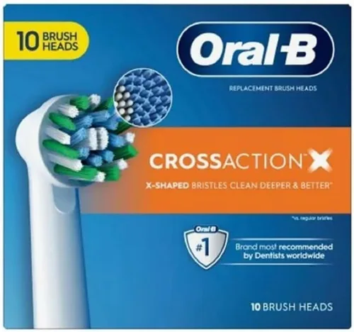 Vista 2 de Cabezales de cepillo de dientes eléctricos de repuesto Oral-B Cross Action, 10 unidades.