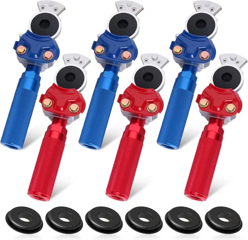 Vista 8 de KOOTANS Juego de manos Glad con Glad Hand de servicio de emergencia, mangos de extensión de aluminio anodizado, agarres y sellos para semirremolque