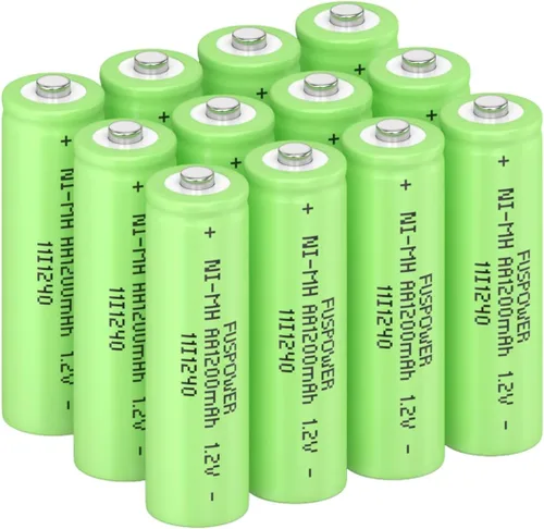 Vista 9 de Baterías AA recargables 1.2V: baterías NiMH Double A 1200mAh para luces solares - Recarga hasta 1000 veces