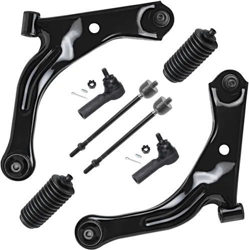 Vista 80 de Detroit Axle - Kit de 8 piezas para Chevy GMC Silverado Sierra Suburban 1500 Yukon Cadillac Escalade 2 brazos de control superior, 2 barras