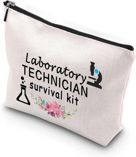 WCGXKO Kit de supervivencia para técnico de laboratorio, tecnología de laboratorio, ciencia, bolsa de cremallera, bolsa de maquillaje, regalo,