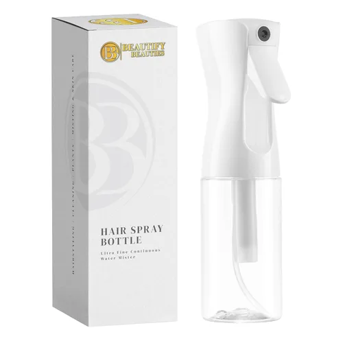 Vista 7 de BeautifyBeauties Botella de spray para el cabello – Spray de agua continuo ultrafino para peinado, limpieza, plantas, nebulización y cuidado