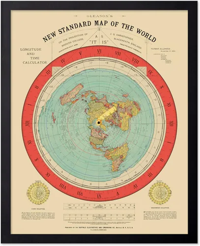 Vista 61 de Poster Master Póster de mapa vintage – Impresión artística de pared sin marco de 8 x 10 pulgadas – Nuevo mapa del mundo – mapa de Gleason de tierra
