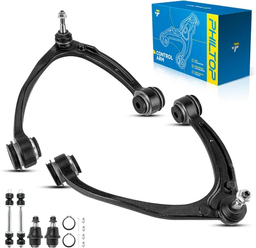 Vista 141 de PHILTOP Kit de suspensión ajustable de elevación de 1-6 pulgadas, 4 piezas de brazos de control superiores e inferiores delanteros compatibles