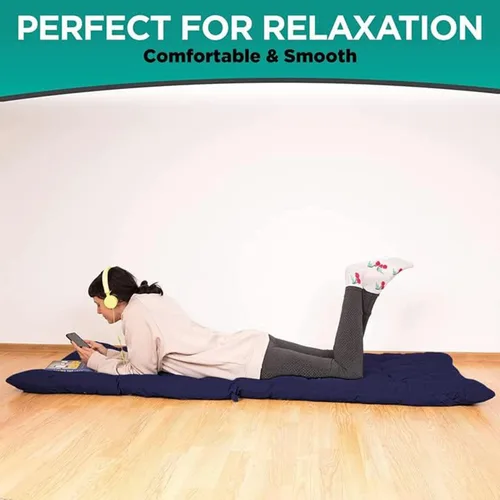 Vista 6 de Zone Tech - Cubrecolchón para catre de camping de alta calidad, cómodo y grueso, de algodón, ligero, impermeable, para adultos y niños