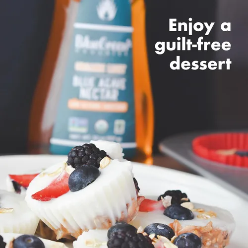 Vista 3 de Blue Green Agave néctar orgánico, azul claro, 16 onzas